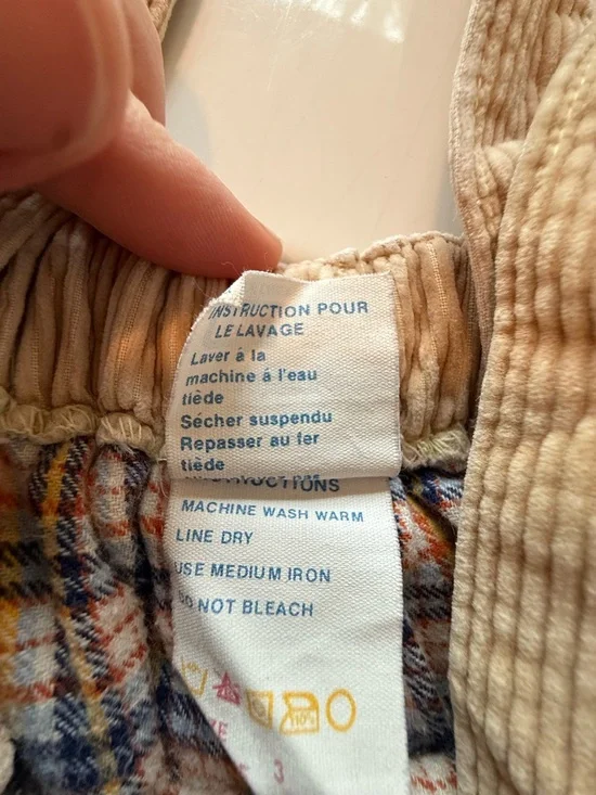 Toddler Boys 2T/3T Corduroy Lined Pants Lot OshKosh B'gosh Overall Joggers Tan - Picture 10 of 15